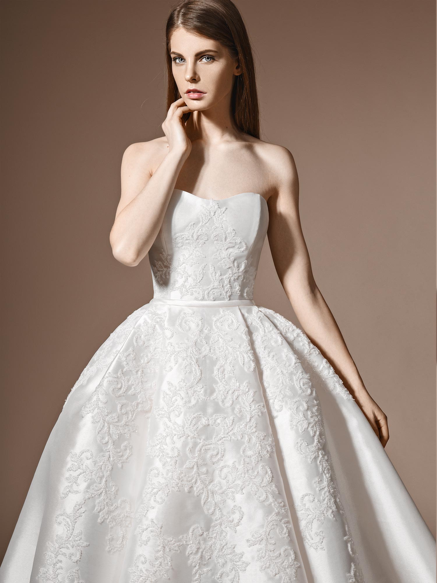 Papilio Sweetheart neckline ball gown wedding dress with embroidery