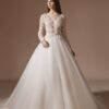 Papilio Long Sleeved Lace Bodice Ball Gown Wedding Dress