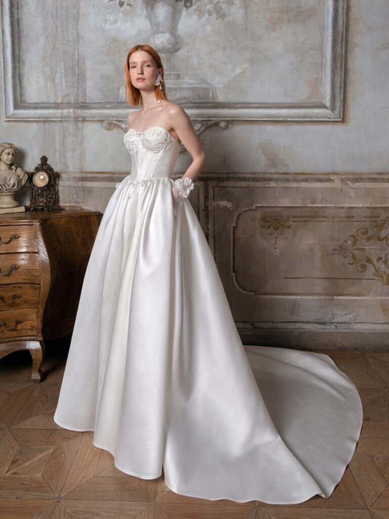 Strapless Mikado ballgown