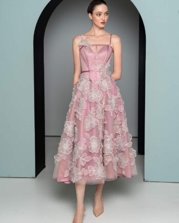 Dress with 3D Floral Applique