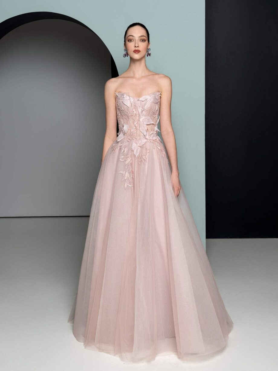 Powder Blush Tulle Gown