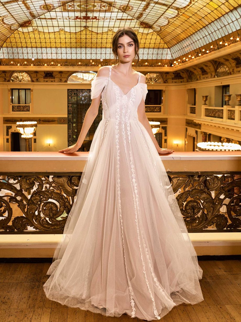 Romantic A-line Bridal Gown